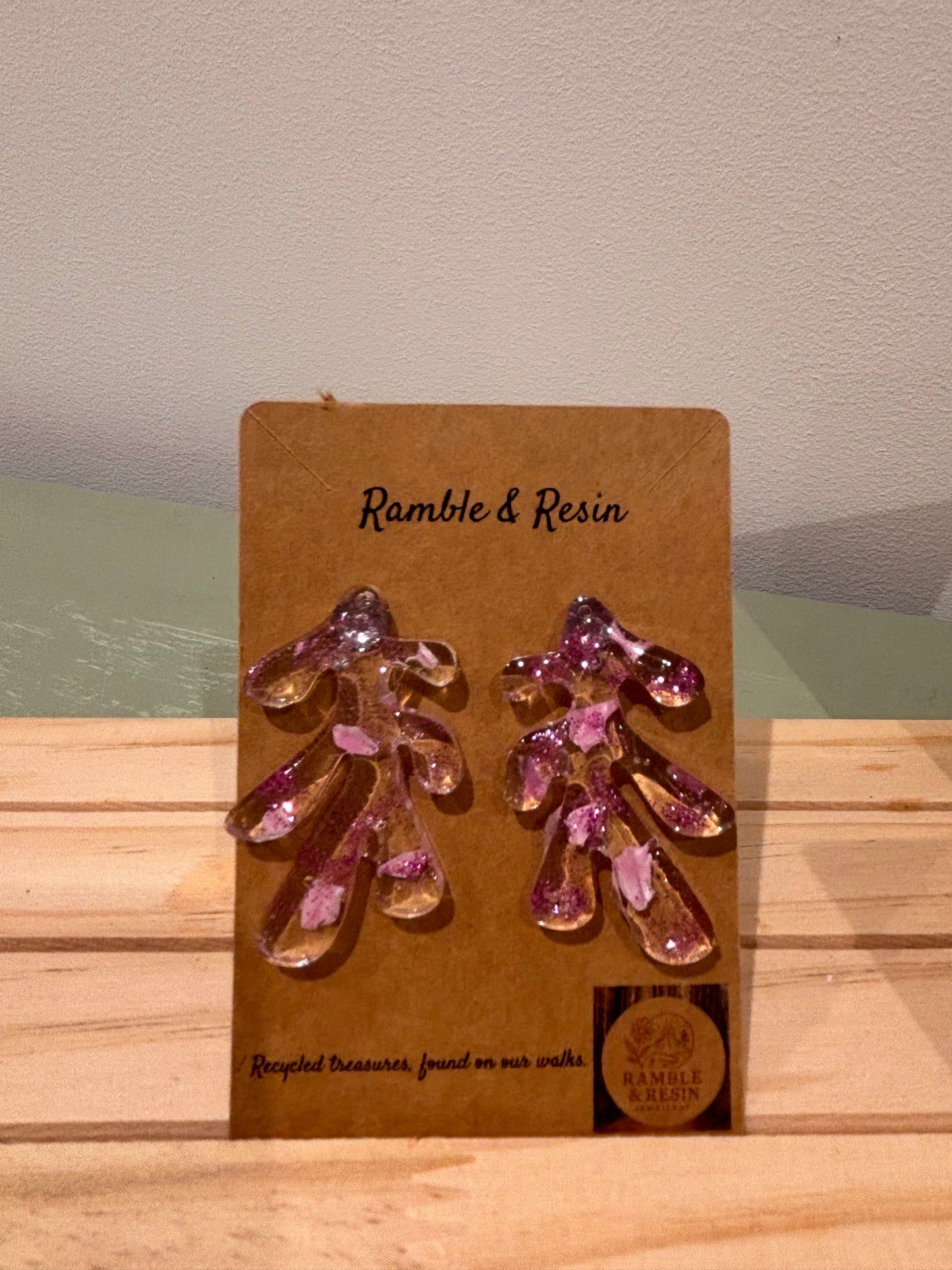 Quirky pink earrings