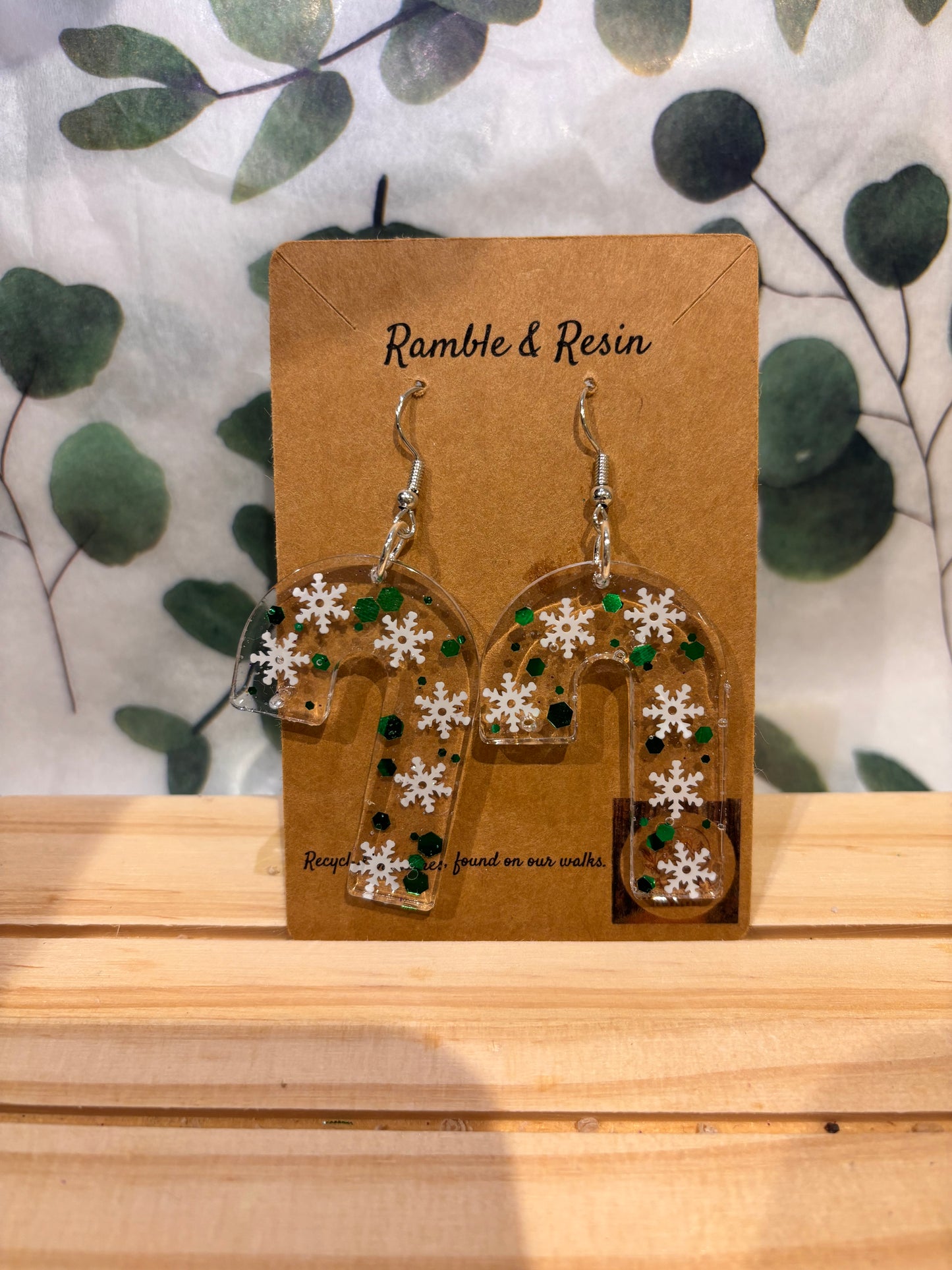 Snowflake festive earrings