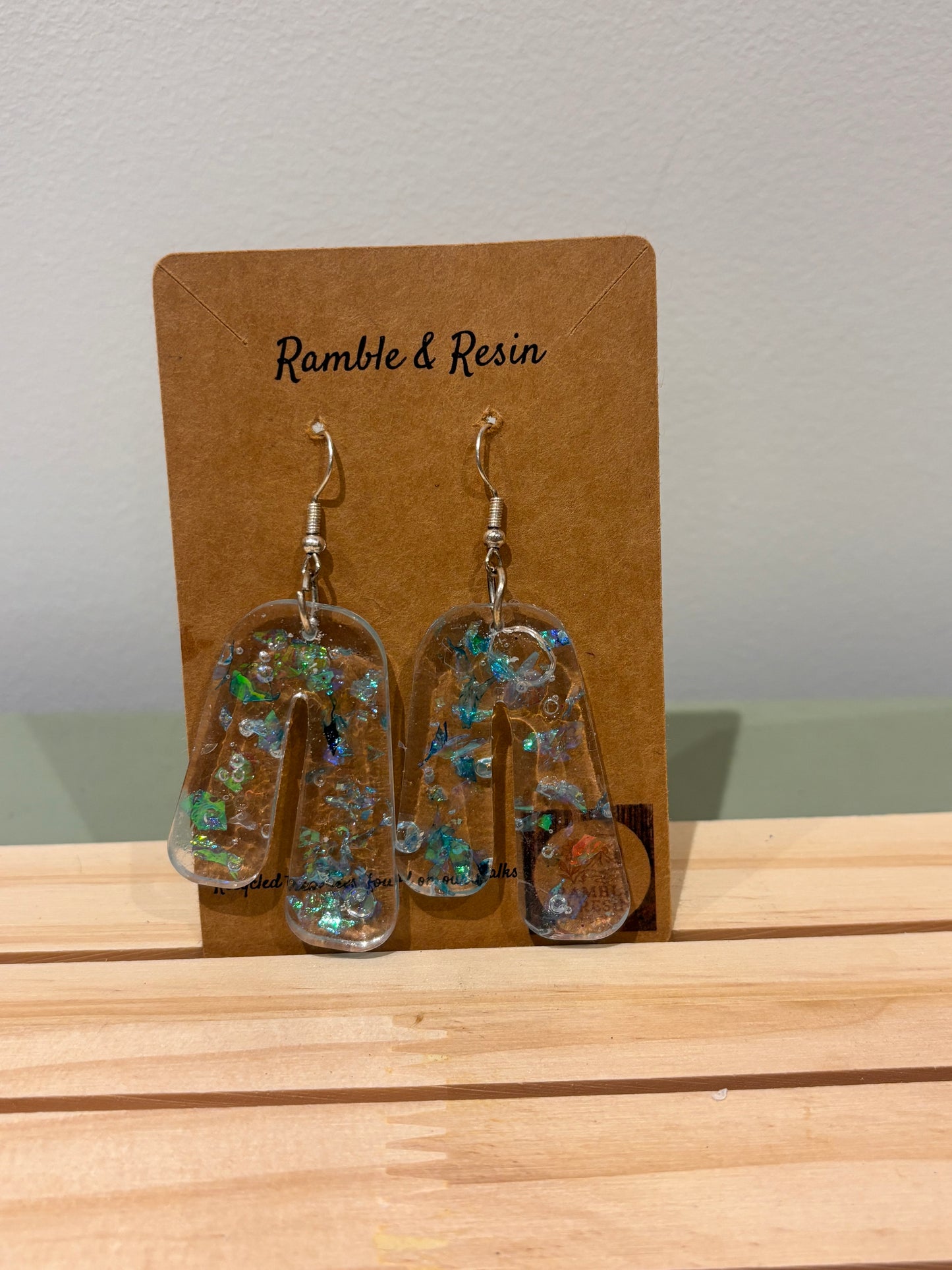 Large drop ‘ocean’ earrings
