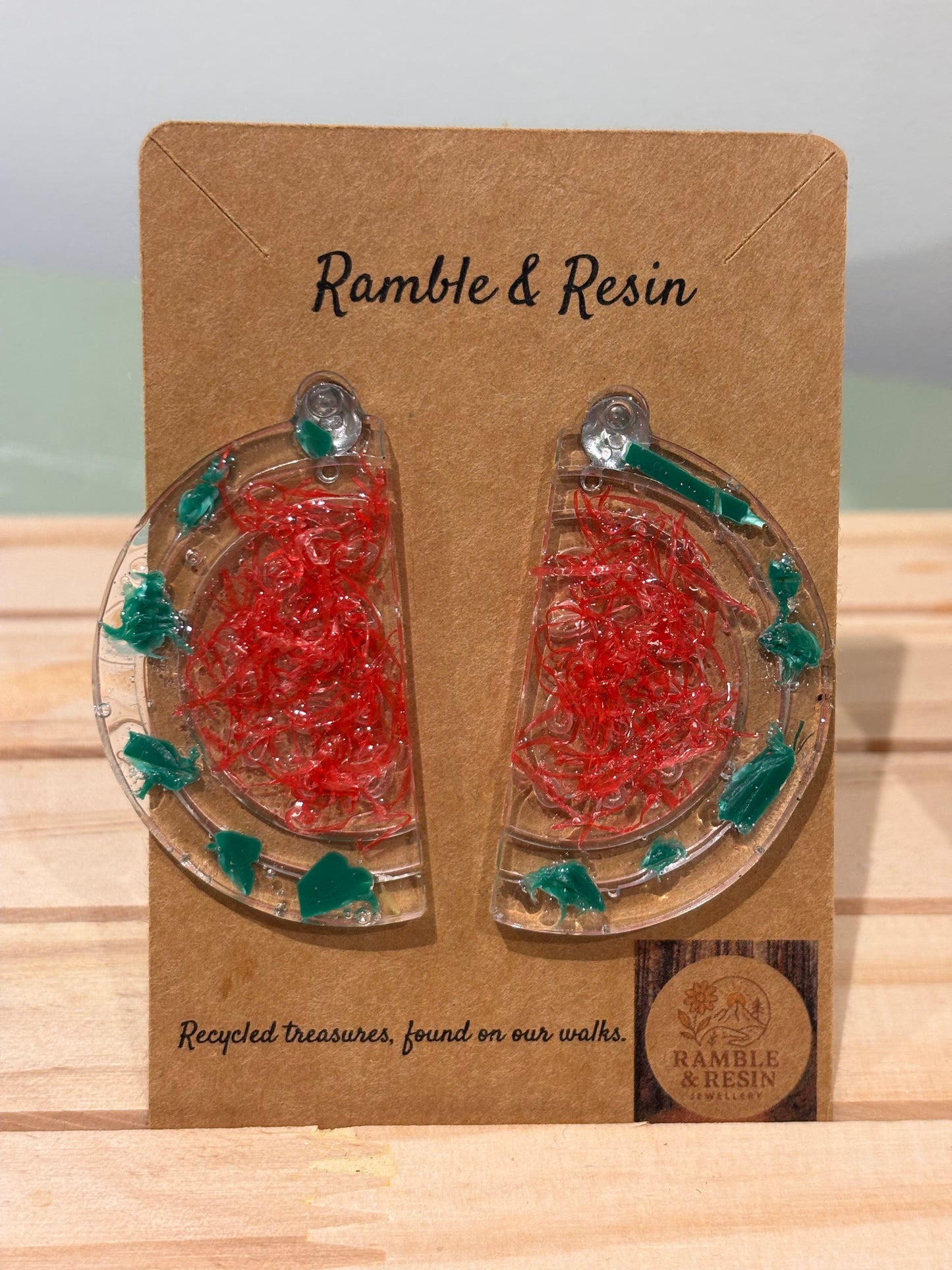 Quirky watermelon earrings🍉