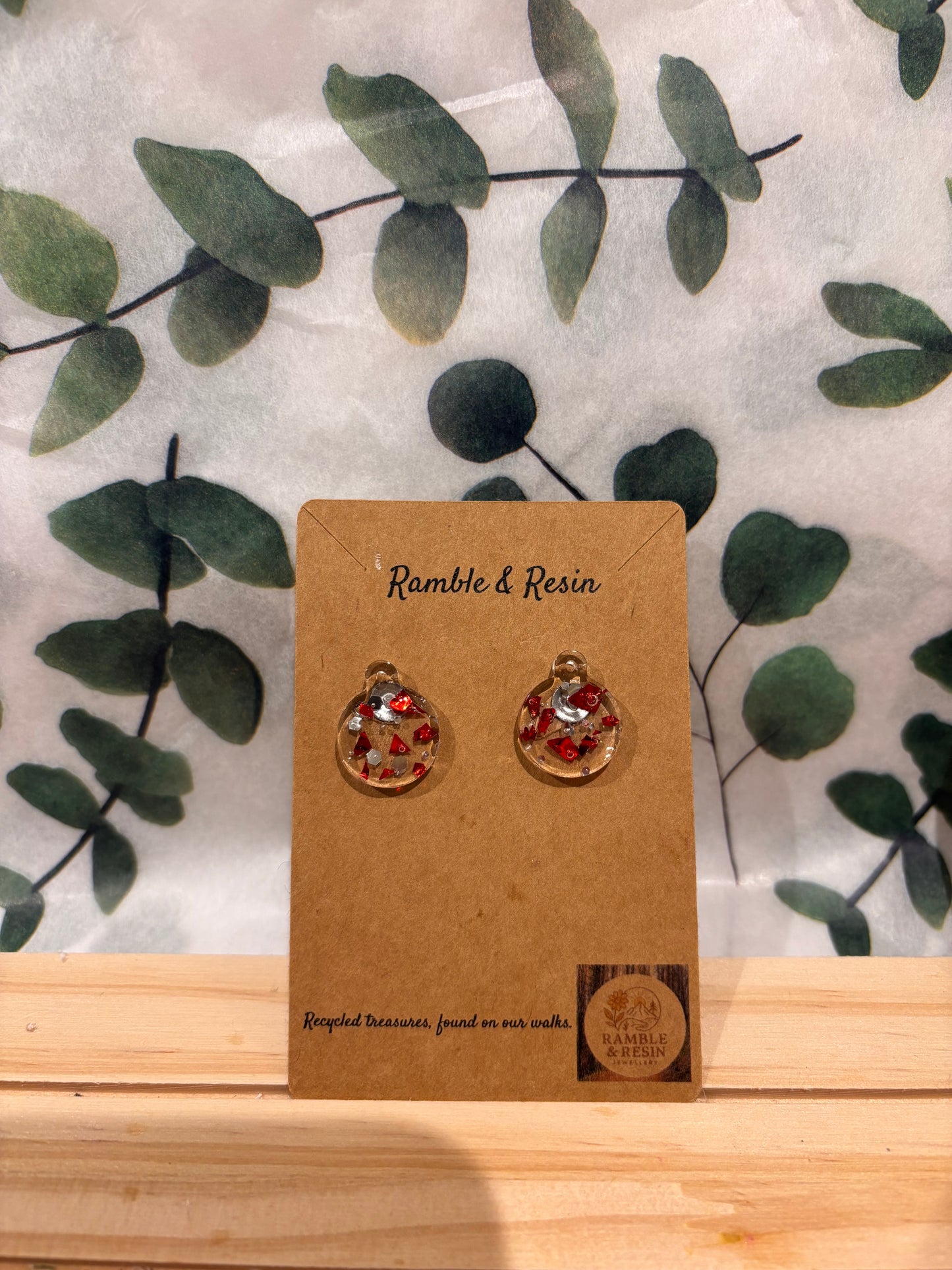 Small ‘bauble’ style stud earrings