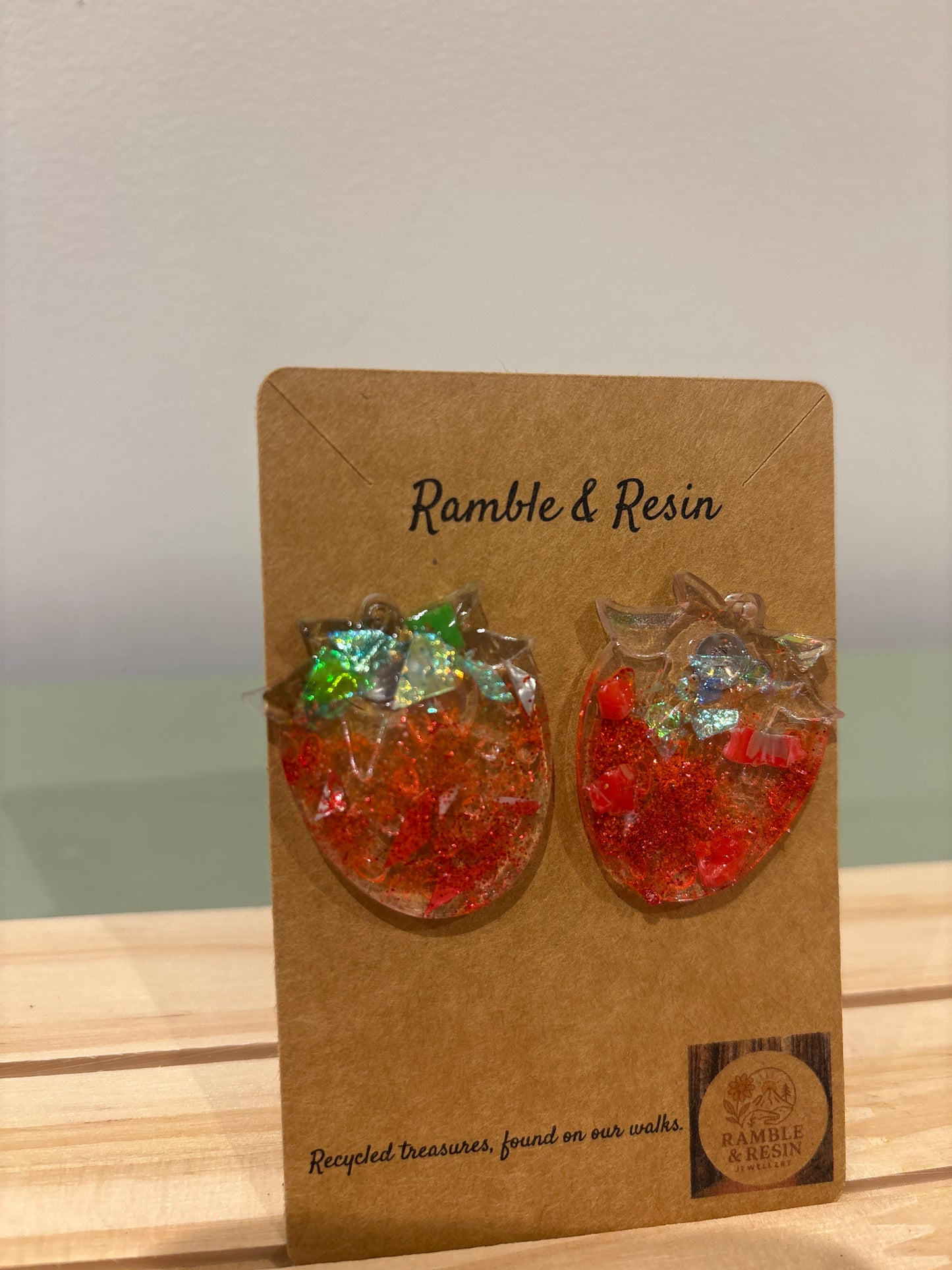 Strawberry stud earrings