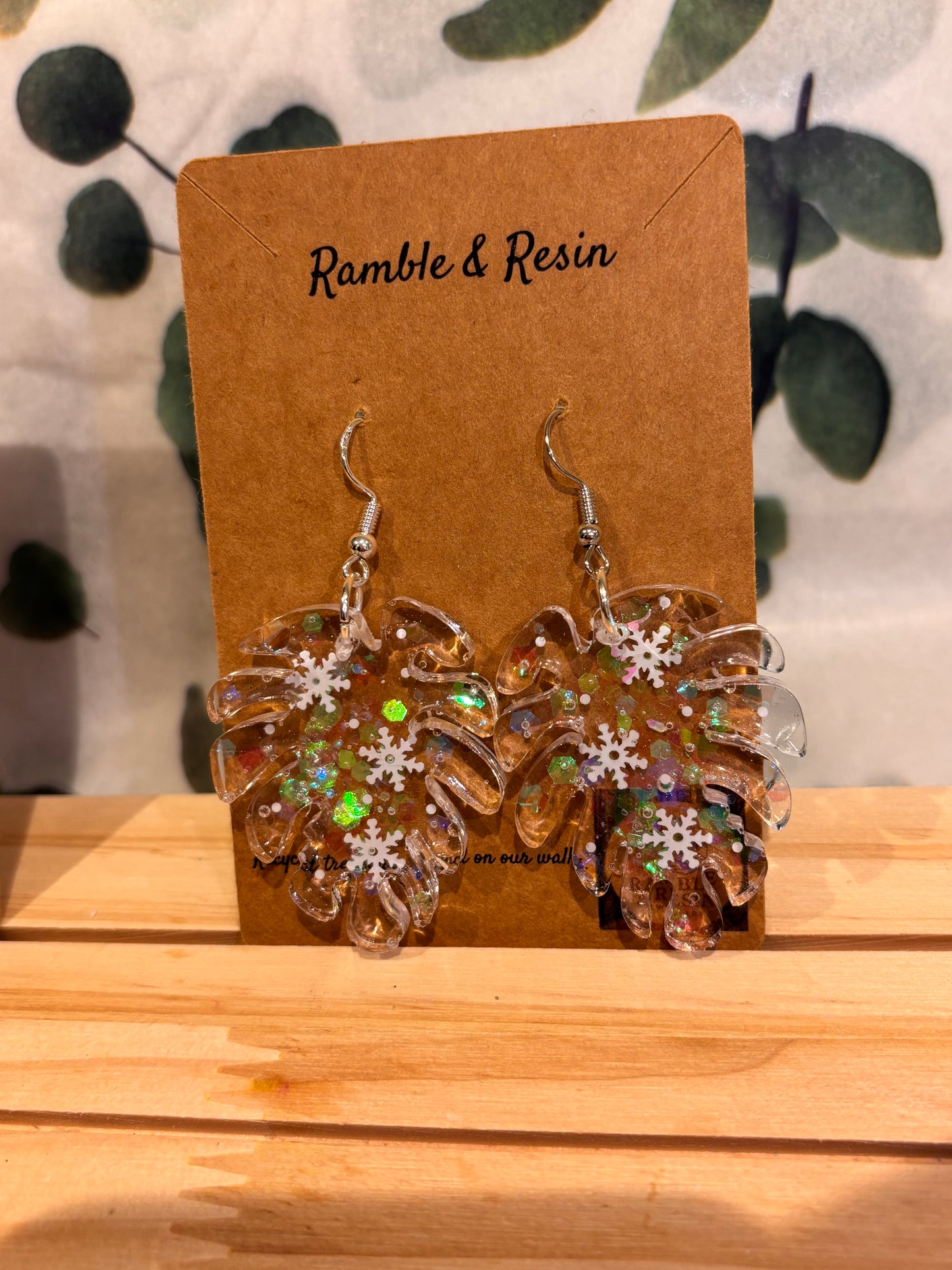 Festive glitter earrings