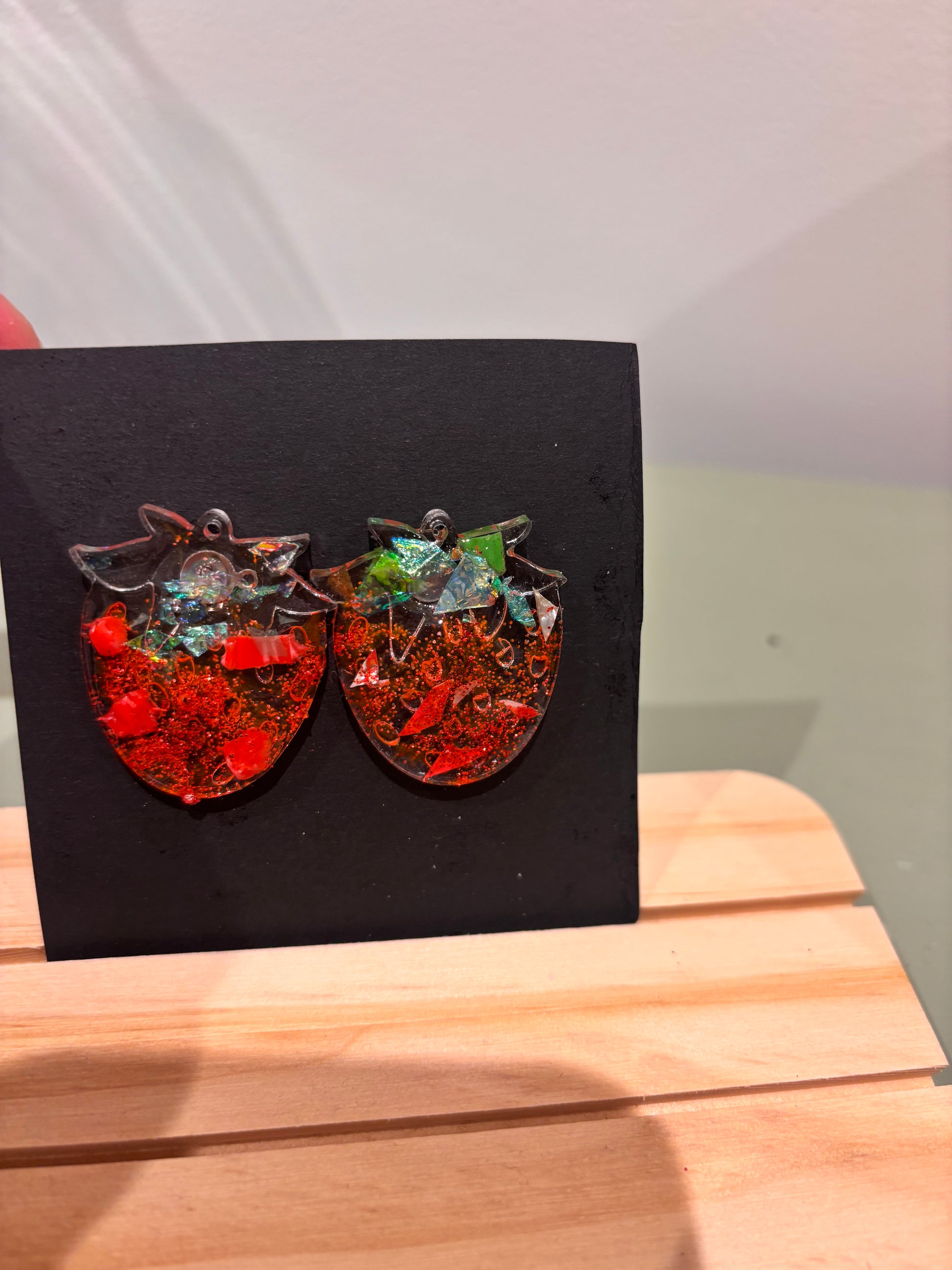 Handmade resin earrings 