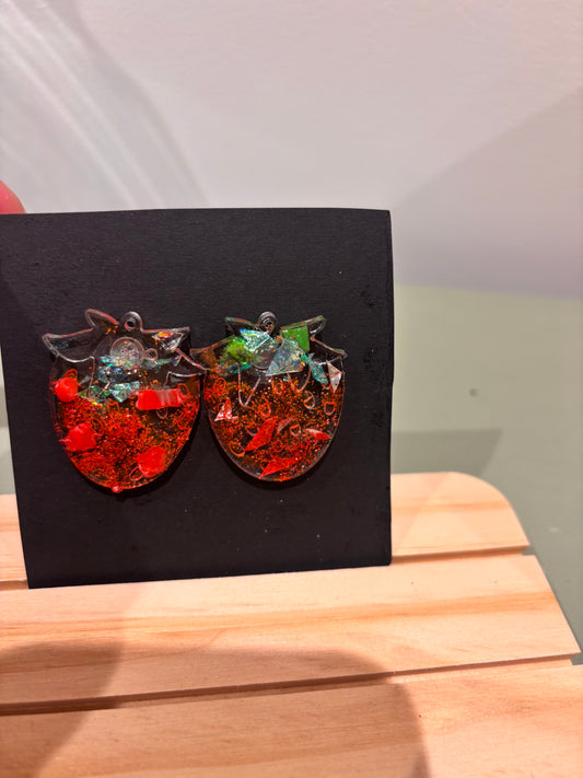 Handmade resin earrings 