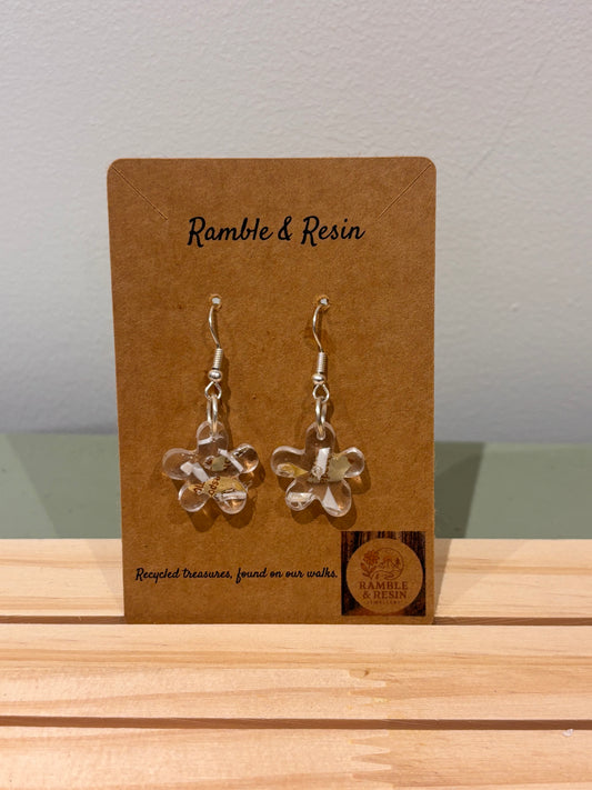 Flower small drop earrings