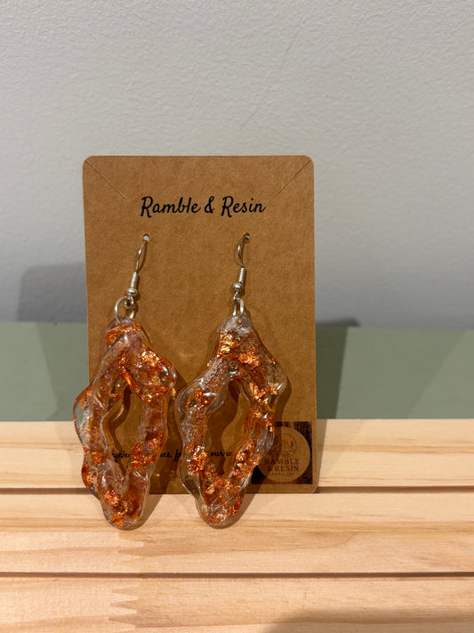 Quirky large drop earrings
