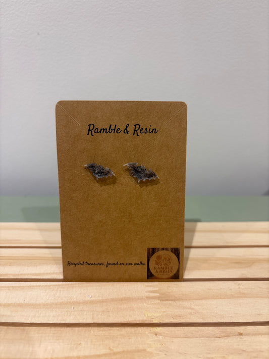 Small bat stud earrings