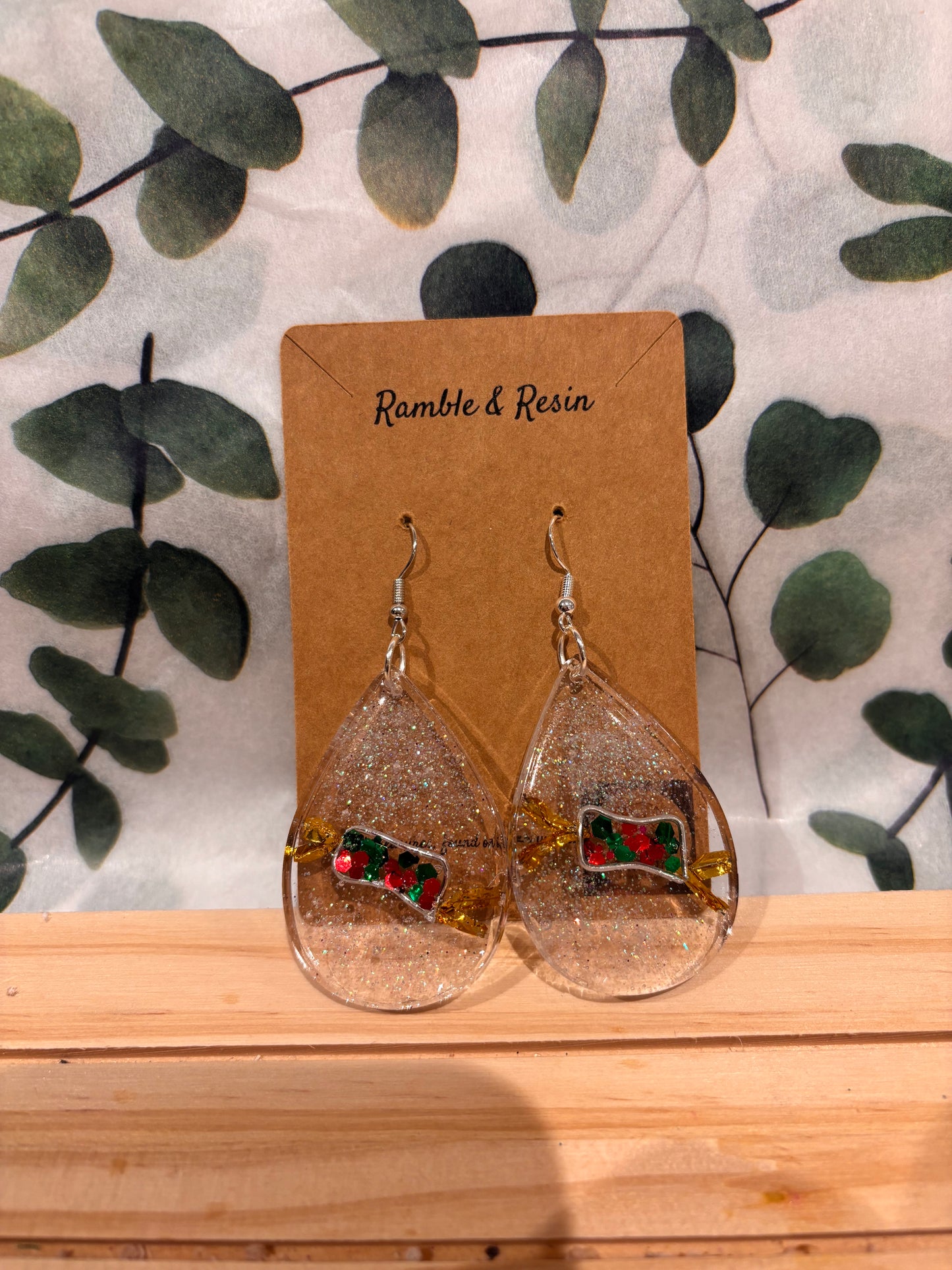 Christmas cracker style earrings