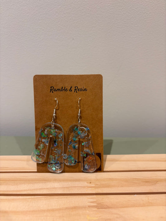 Large drop ‘ocean’ earrings