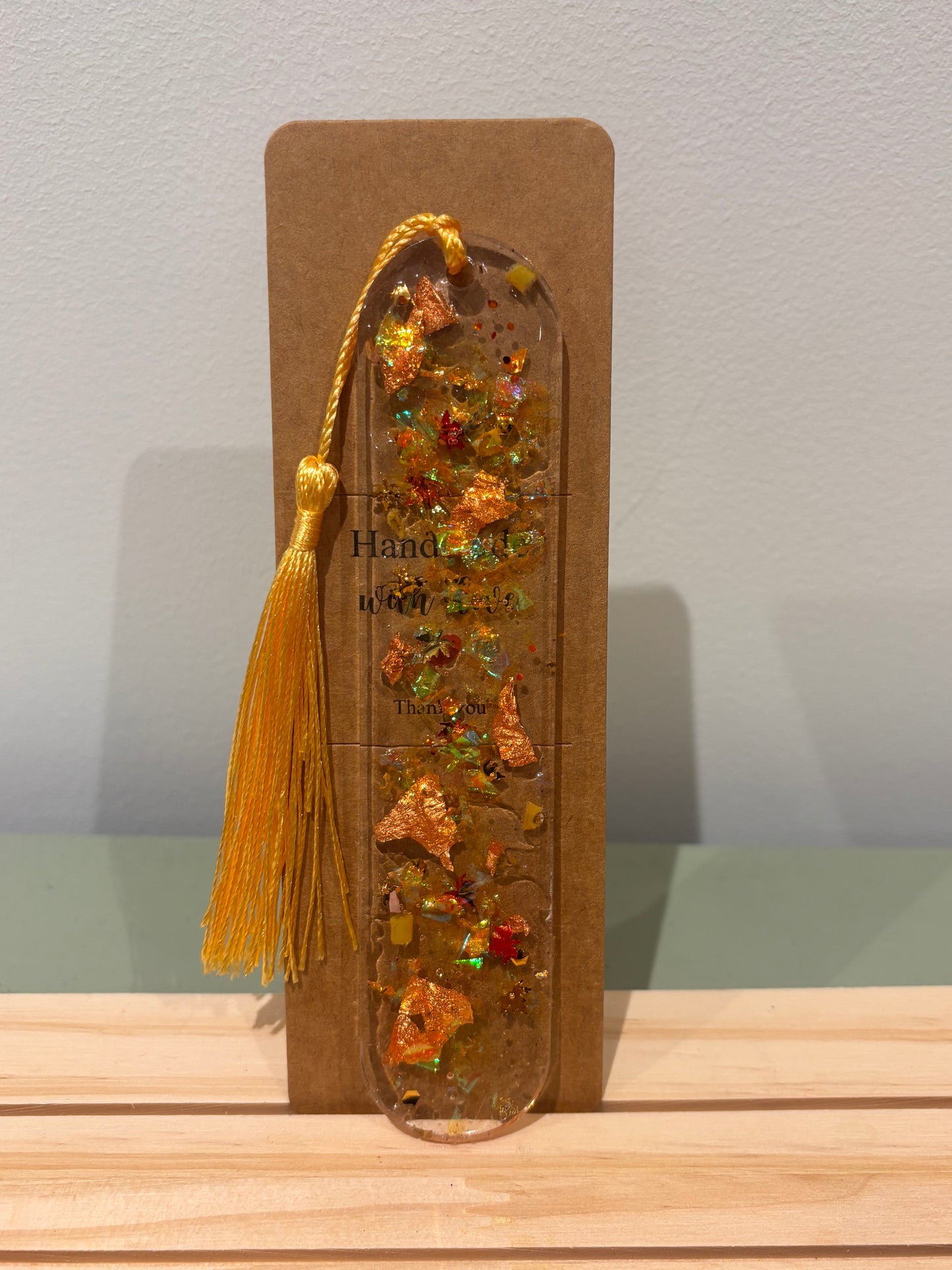 Autumnal glitter bookmark