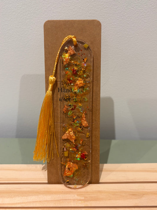 Autumnal glitter bookmark