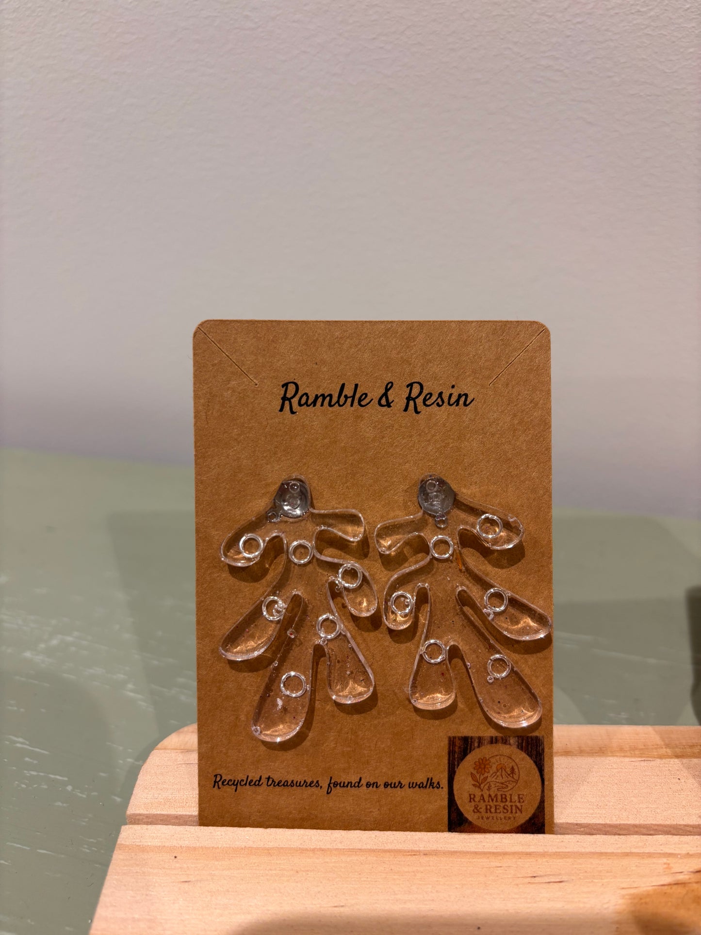 Silver quirky stud earrings