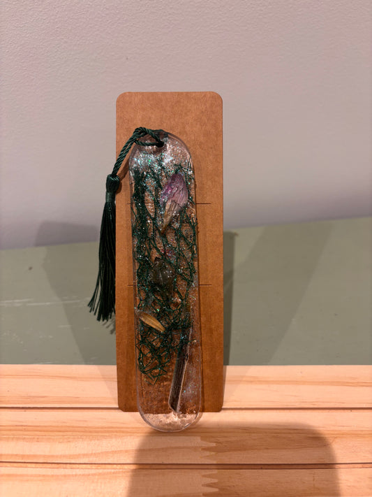 Quirky green bookmark