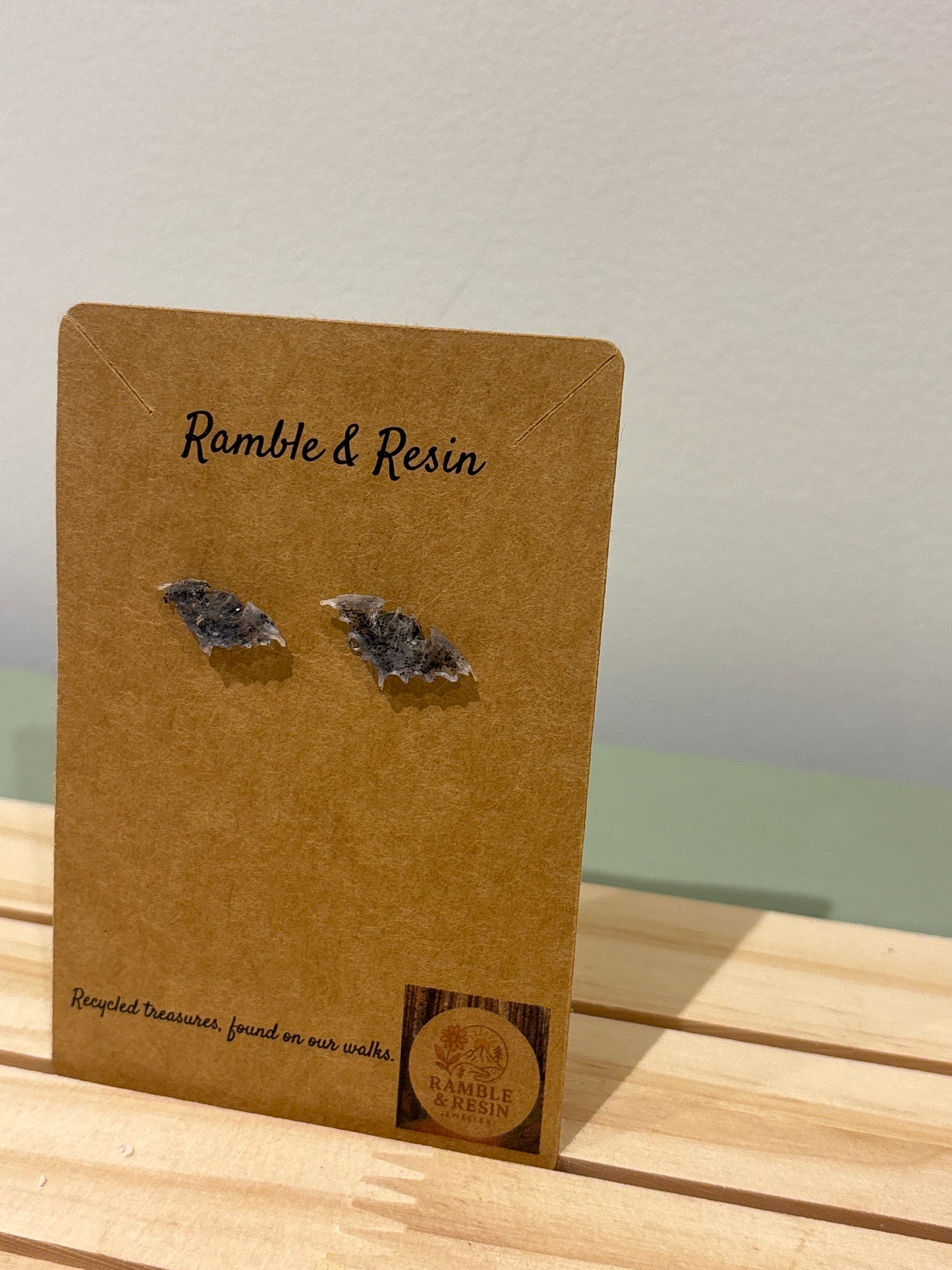 Small bat stud earrings