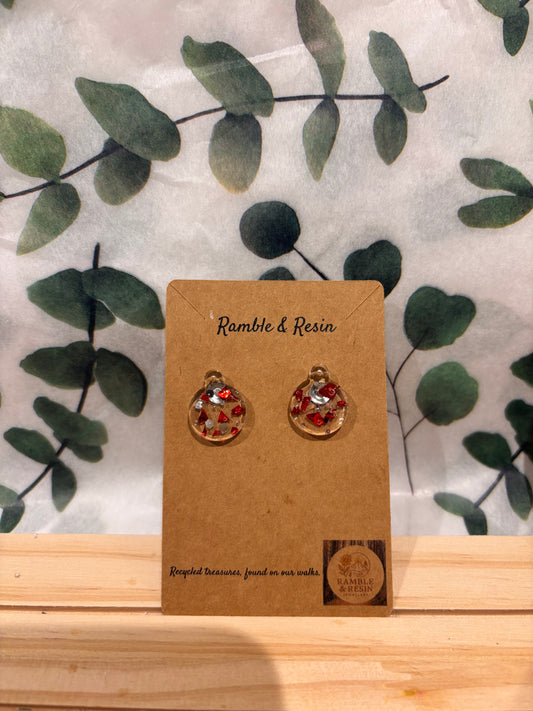 Small ‘bauble’ style stud earrings