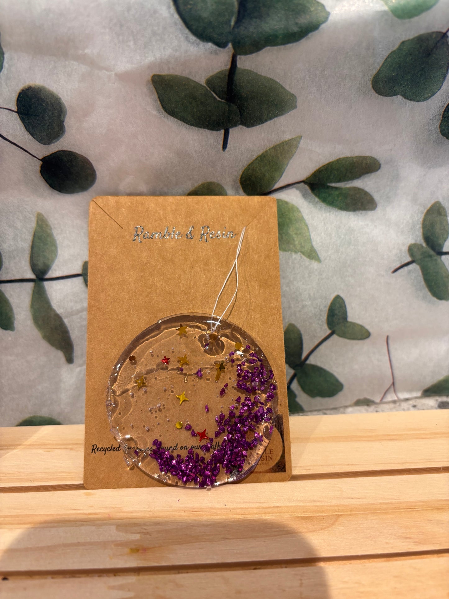Purple glitter bauble
