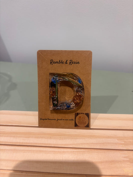 Letter D keyring