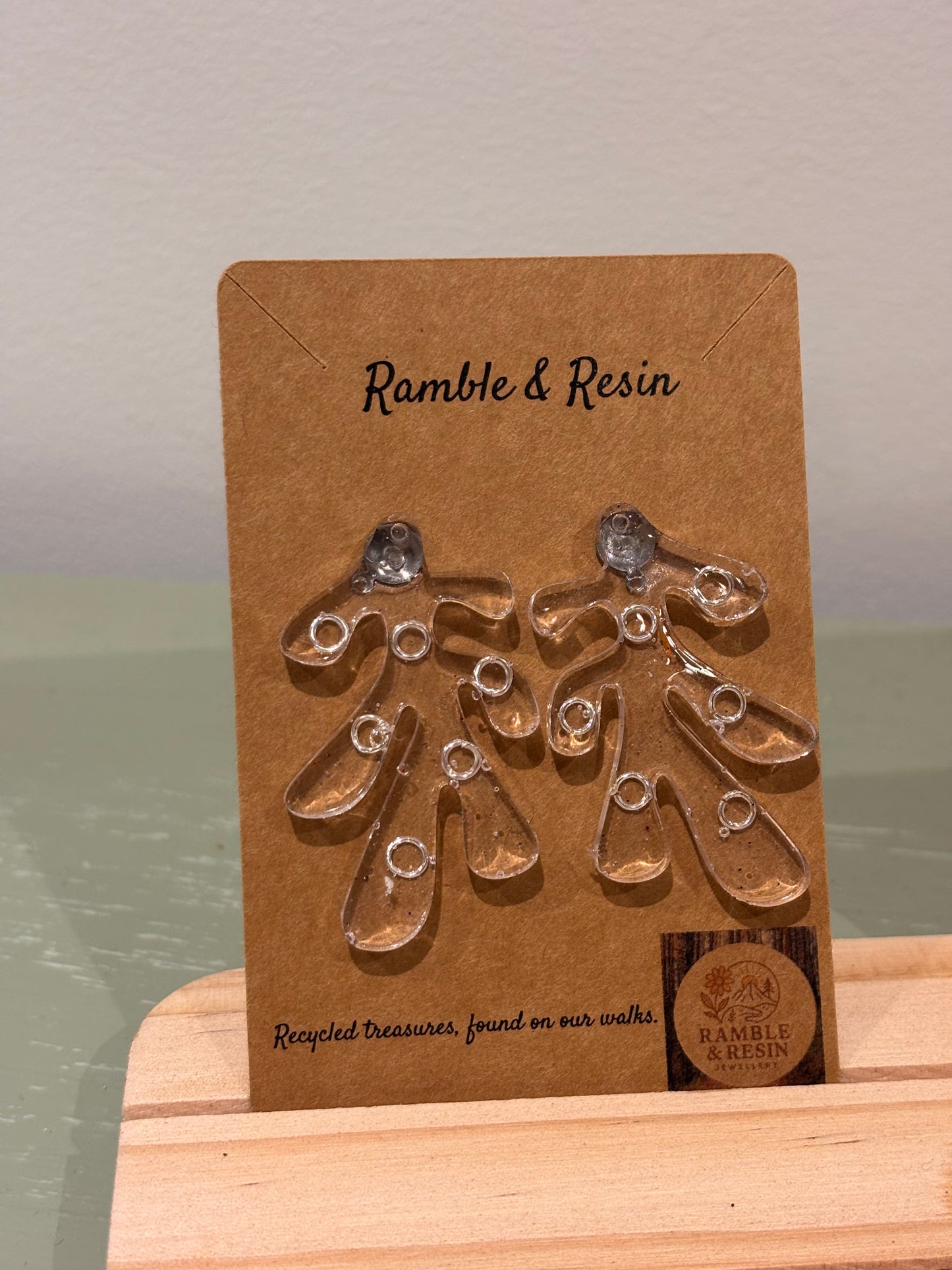 Silver quirky stud earrings