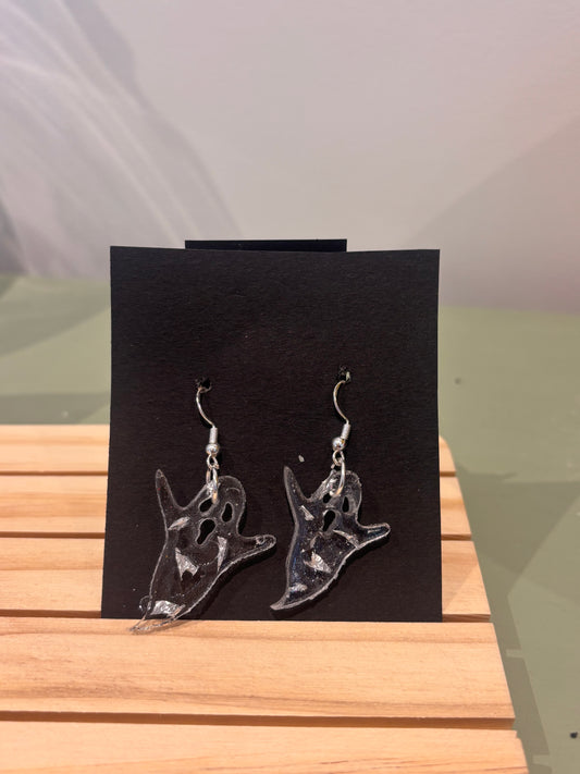 Medium drop ghost earrings