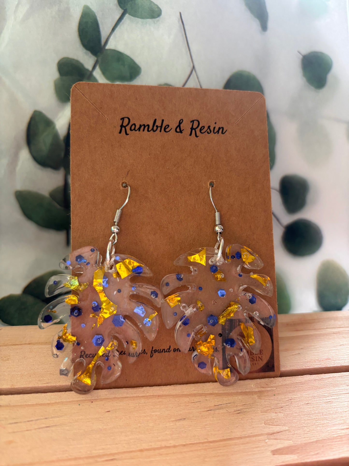 Quirky glitter earrings