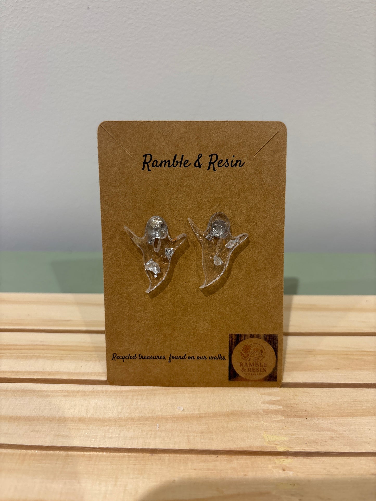 Ghost stud earrings
