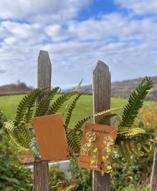 Large drop quirky earrings