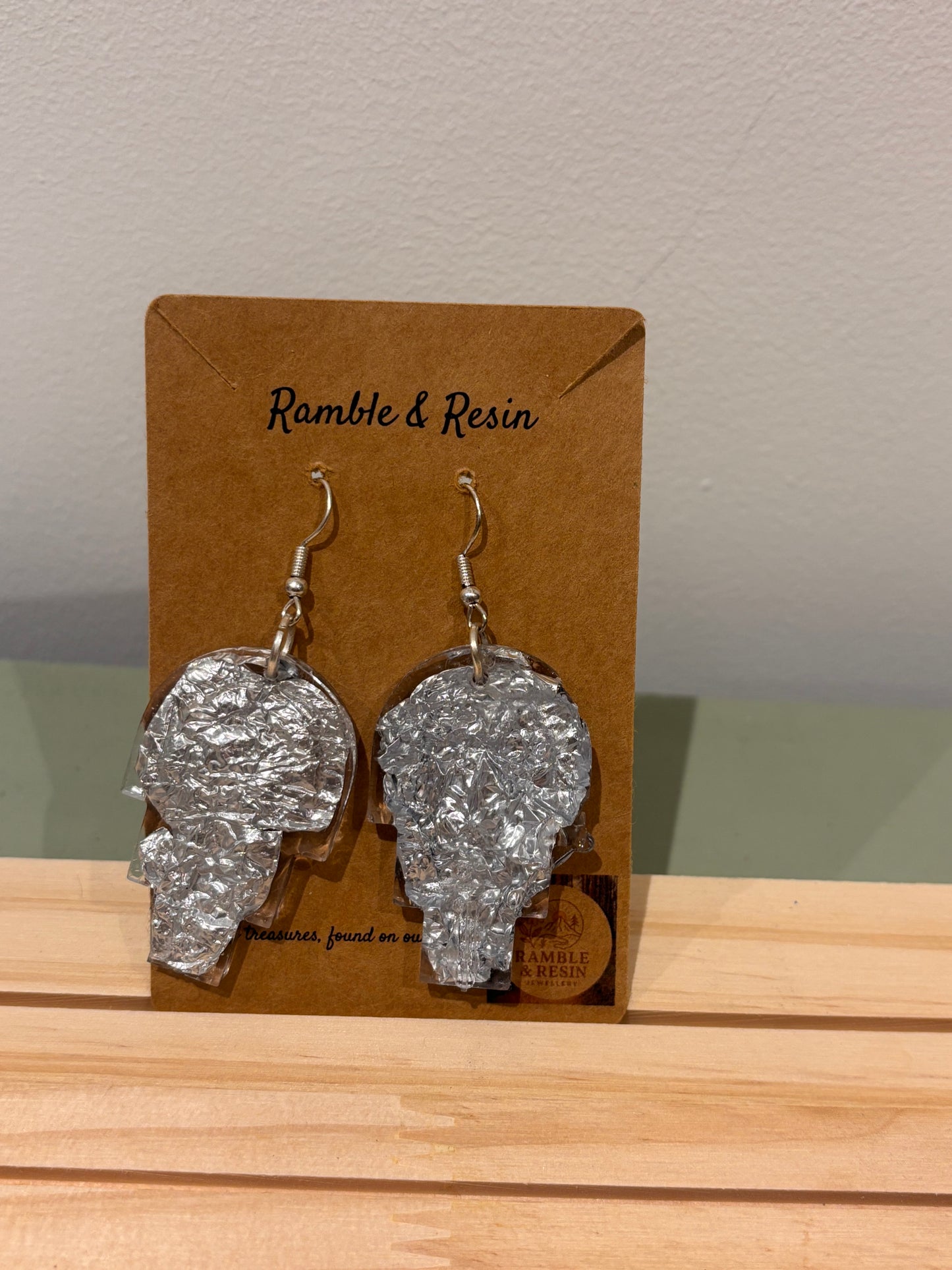 Quirky silver dangle earrings