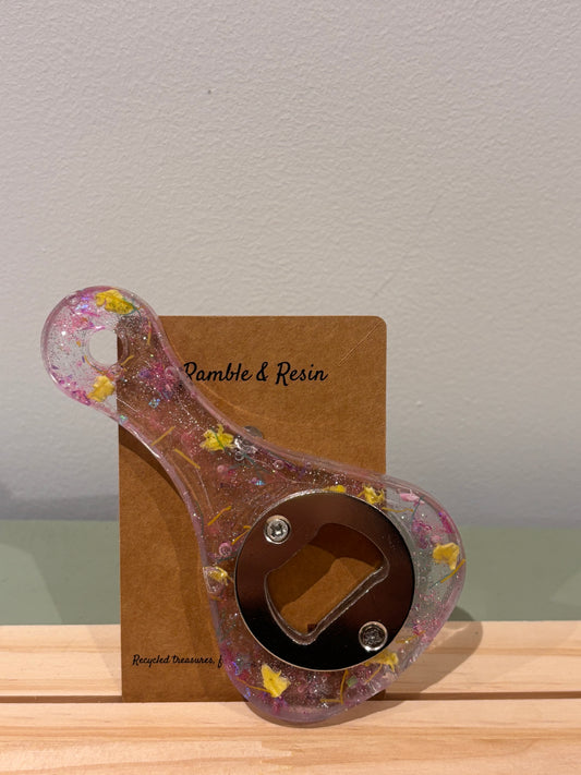 Multicolour glitter bottle opener
