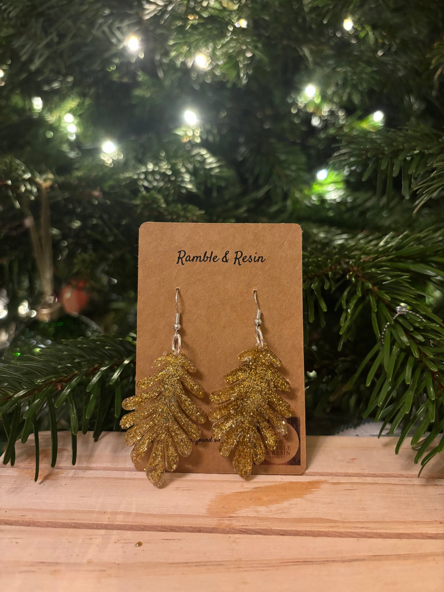 Gold Large drop earrings