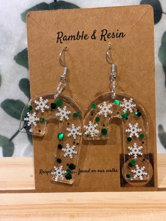 Snowflake festive earrings