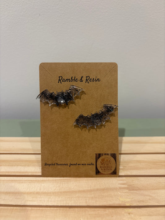 Bat stud earrings