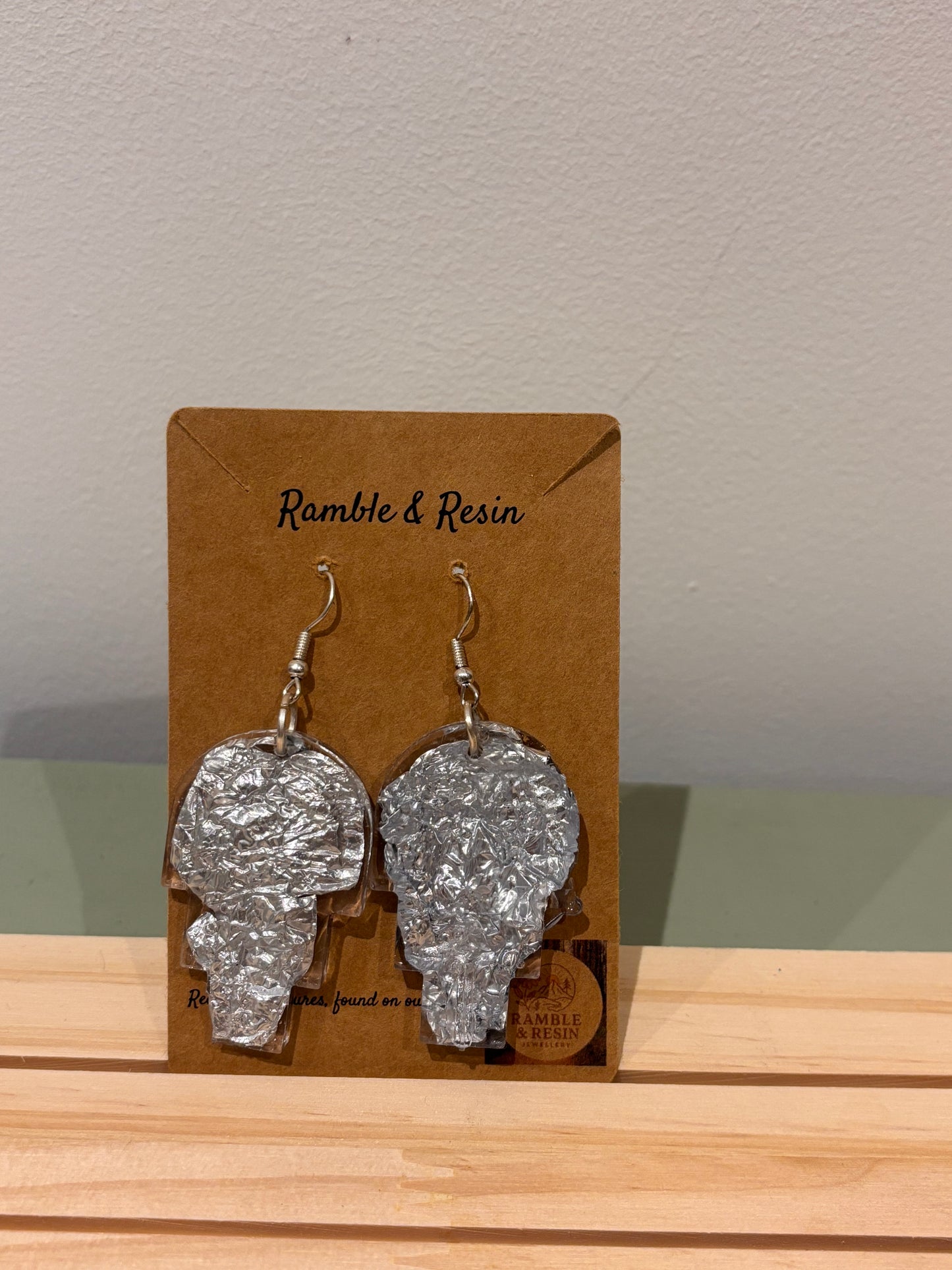 Quirky silver dangle earrings