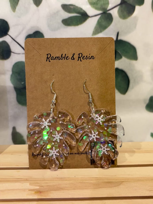 Festive glitter earrings
