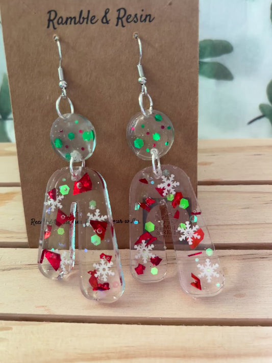 Large drop earrings