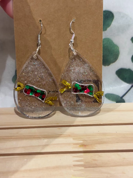 Christmas cracker style earrings