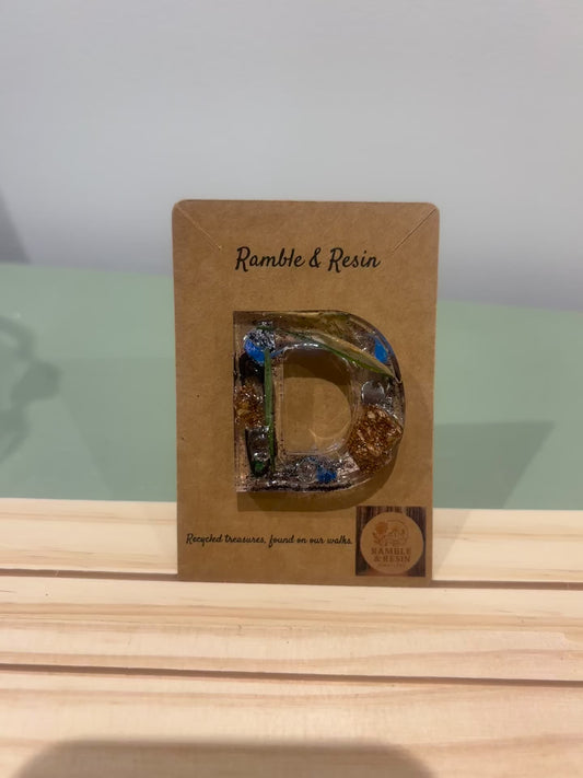 Letter D keyring